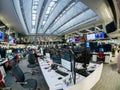 View to busy trading floor of the Sberbank CIB Royalty Free Stock Photo