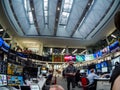 View to busy trading floor of the Sberbank CIB Royalty Free Stock Photo