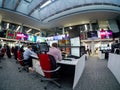 View to busy trading floor of the Sberbank CIB Royalty Free Stock Photo