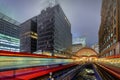 View to the Canary Wharf train station, London, United Kingdom Royalty Free Stock Photo
