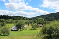 View to the Carpathian village Royalty Free Stock Photo