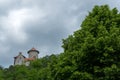 View to the castle Normannstein in the german city called Treffurt Royalty Free Stock Photo