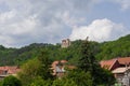 View to the castle Normannstein in the german city called Treffurt Royalty Free Stock Photo