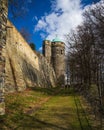 View to castle ruins in Stolpen town