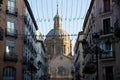 Zaragoza, Spain. View of baroque Basilica de Nuestra Senora del Pilar on sunny day Royalty Free Stock Photo