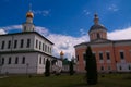 View to The Cathedral Of The Epiphany and Church Of St. Sergius Of Radonezh in Epiphany Staro-Golutvin cloister, Kolomna, Moscow