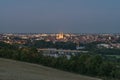 View to the cathedral and over the old town of Regensburg, Germany Royalty Free Stock Photo