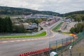 View to circuit de Spa-Francorchamps from Raidillon corner Royalty Free Stock Photo