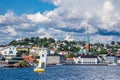 View to the city Arendal in Norway