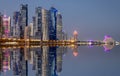 View to the City Center of Doha, West Bay, Qatar Royalty Free Stock Photo