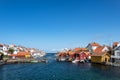 View to the city Gullholmen in Sweden