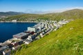View to the city Hammerfest in Norway Royalty Free Stock Photo