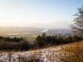 Korneuburg and Danube river on a beautiful winter afternoon.