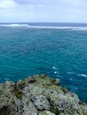 View to the clear Indian Ocean from La Morne