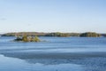 View to the coast, island and Gulf of Finland, Linlo, Kirkkonummi, Finland Royalty Free Stock Photo