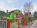 View to a colorful pub in the south of Berlin