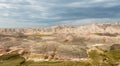 View to colorful sand dunes of Badlands, USA Royalty Free Stock Photo