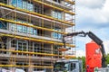 View to a construction site where new residential buildings are being built Royalty Free Stock Photo