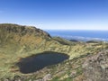 View to the crater of Hallasan volcano. Jeju island, South Korea Royalty Free Stock Photo