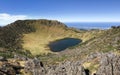 View to the crater of Hallasan volcano. Jeju island, South Korea