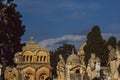 View to crypt and graves on Addolorata cemetery