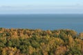 View to Curonian Lagoon from Sandy Grey Dunes in Neringa