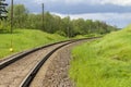 View to curve railroad