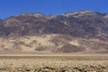 View to Devil's Golf Course and mountain range in Death Valley Royalty Free Stock Photo