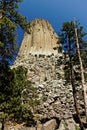 View to Devils Tower National Monument in Wyoming Royalty Free Stock Photo