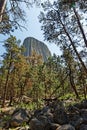 View to Devils Tower National Monument in Wyoming Royalty Free Stock Photo