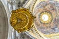 view to the dome from the ceiling of the church of santa Agnese in Agone located in piazza Navona, Rome, Italy Royalty Free Stock Photo