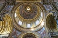 view to the dome from the ceiling of the church of santa Agnese in Agone located in piazza Navona, Rome, Italy Royalty Free Stock Photo