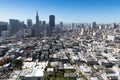 A view to downtown of San Francisco from the top of Coit Tower, Royalty Free Stock Photo