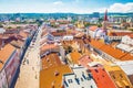 View to Elizabeth street and Kosice city center from the top of