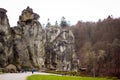 View to the entry of the extern stones near Bielefeld, Germany