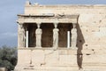 View to Erechtheum Temple with Porch of the Caryatids, Acropolis, Athens Royalty Free Stock Photo