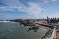 View to Essaouira old city rampant and ocean from Scala du Port Royalty Free Stock Photo