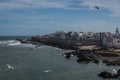 View to Essaouira old city rampant and ocean from Scala du Port Royalty Free Stock Photo