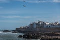 View to Essaouira old city rampant and ocean from Scala du Port Royalty Free Stock Photo