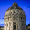 famous Battistero di San Giovanni, baptisterium in Pisa, Italy Royalty Free Stock Photo