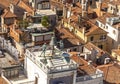 View to famous clock tower with hammering men at St. Mark`s square in Venice, Italy Royalty Free Stock Photo