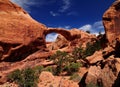 View To The Famous Double O Arch In Arches National Park Utah Royalty Free Stock Photo