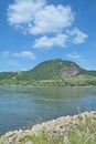 Drachenfels and Drachenburg Castle,Rhine River,Germany Royalty Free Stock Photo