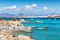 View to the famous Kolymbithres beach on Paros island, Cyclades, Greece Royalty Free Stock Photo