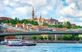 View to fishermans bastion in Budapest city Royalty Free Stock Photo