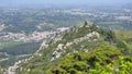 View to the fortress of the Moors, Sintra, Portugal Royalty Free Stock Photo