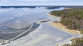 View to the frozen sea, coast and islands, Sarkisalo, Salo, Finland Royalty Free Stock Photo