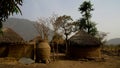 View to fulani tribe village, Tchamba, Cameroon Royalty Free Stock Photo