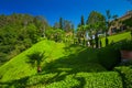 View to garden in Villa Balbianello, Italy. Villa was used for several films scene like Casino Royale and Star Wars.