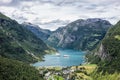 View to the Geirangerfjord Royalty Free Stock Photo